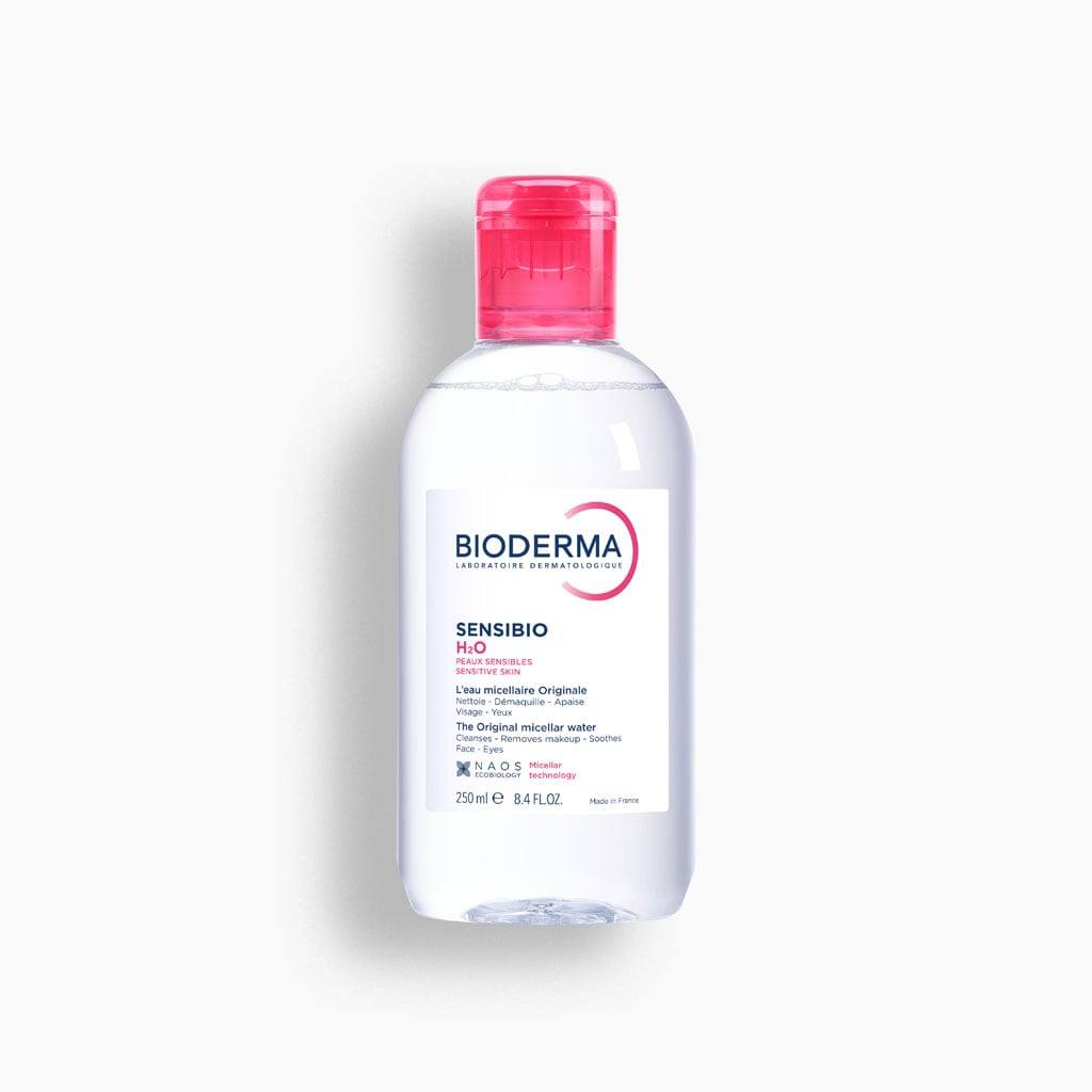 Bioderma Sensibio H2O 250 ml bottle, full product shot; official maker photograph
