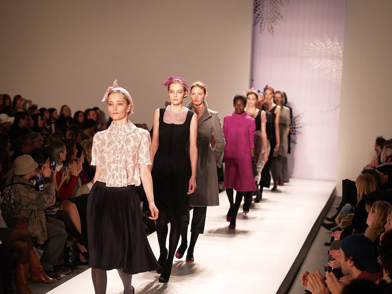 Models at the Michon Schur Fall 2007 show, New York Fashion Week.