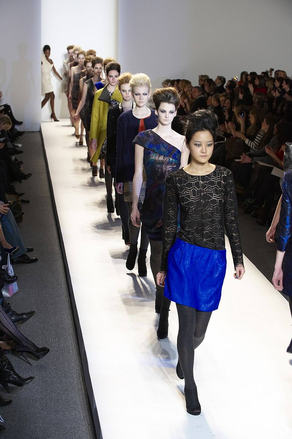 Models walking the finale at Lela Rose, New York Fashion Week Fall 2010.
